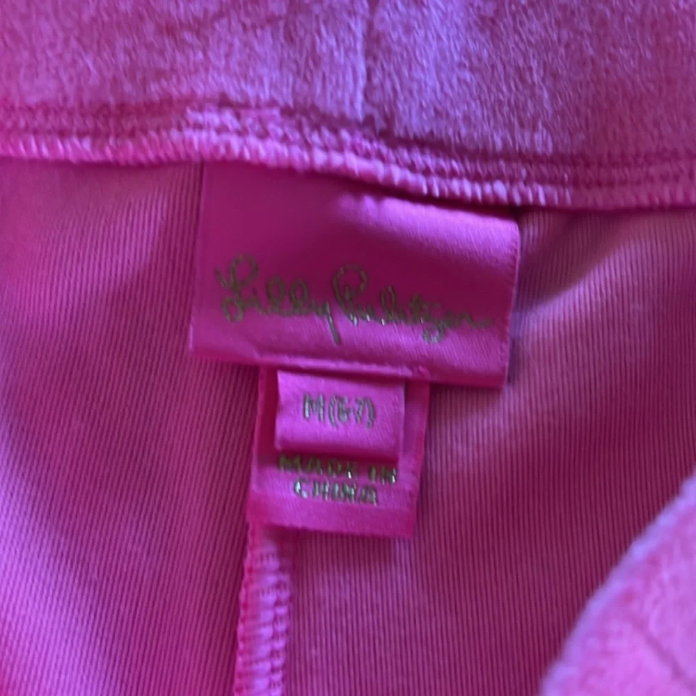 Lilly Pulitzer velour track suit (Jayla top Large, maia legging bottom medium)